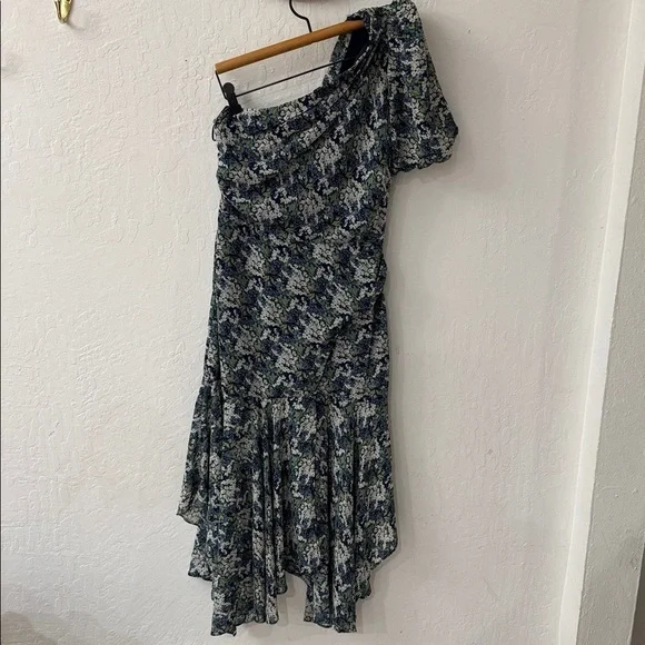 ASTR The Label SANTORINI DRESS Blue Green Yellow MIDI White Small - Picture 3 of 6